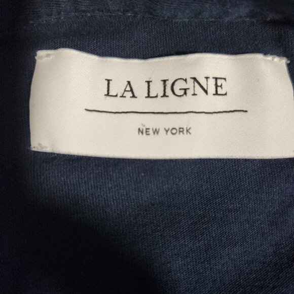 La Ligne NYC Women's 100% Cotton Bonne Nuit Pajama Set Navy Sz M MSRP $295 - Picture 12 of 12